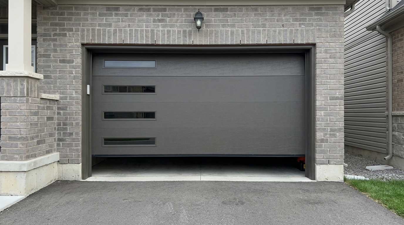 Garage door ready for spring balance and travel testing after service